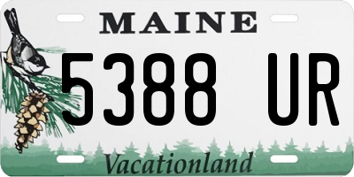 ME license plate 5388UR