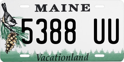 ME license plate 5388UU