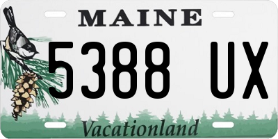 ME license plate 5388UX