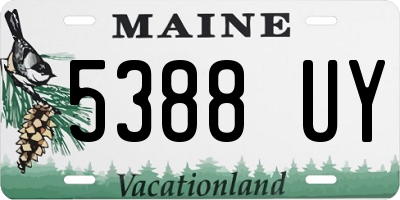 ME license plate 5388UY