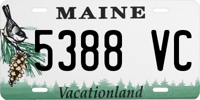 ME license plate 5388VC
