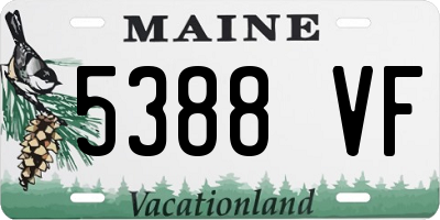 ME license plate 5388VF