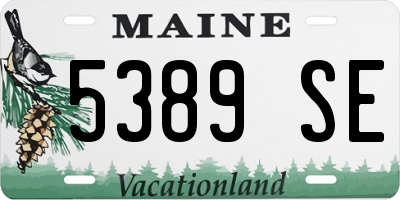 ME license plate 5389SE