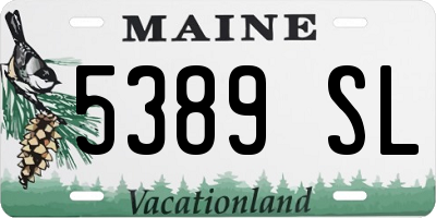 ME license plate 5389SL