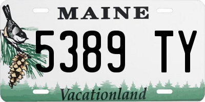 ME license plate 5389TY