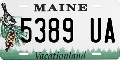 ME license plate 5389UA