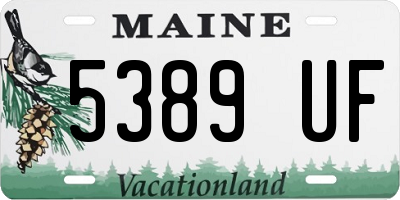 ME license plate 5389UF