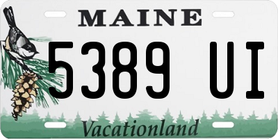 ME license plate 5389UI