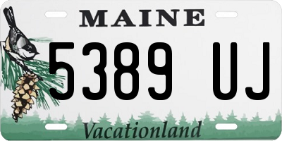 ME license plate 5389UJ