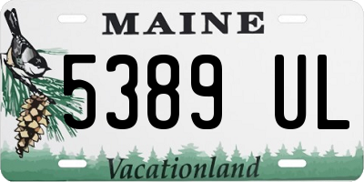 ME license plate 5389UL