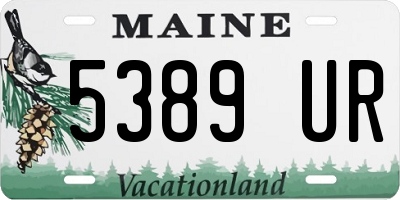 ME license plate 5389UR