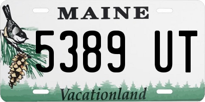ME license plate 5389UT
