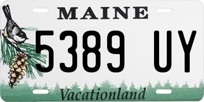 ME license plate 5389UY