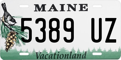 ME license plate 5389UZ