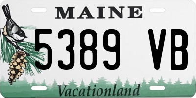 ME license plate 5389VB