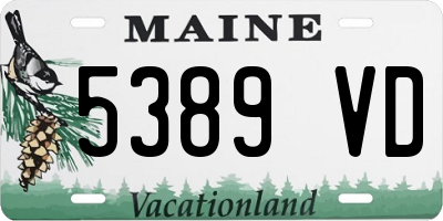 ME license plate 5389VD