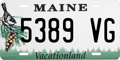 ME license plate 5389VG