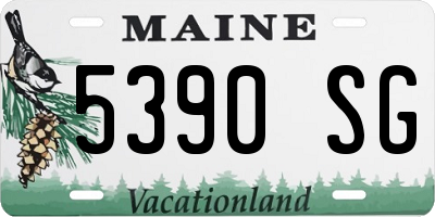 ME license plate 5390SG