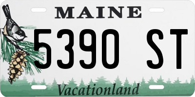 ME license plate 5390ST