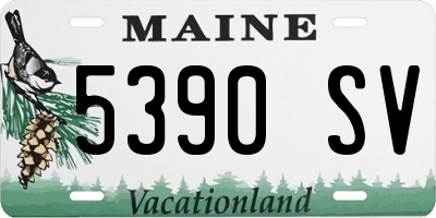 ME license plate 5390SV