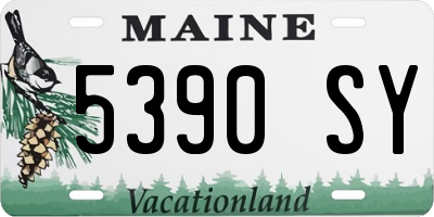 ME license plate 5390SY