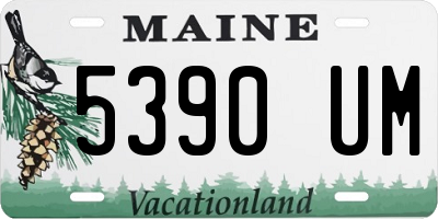 ME license plate 5390UM