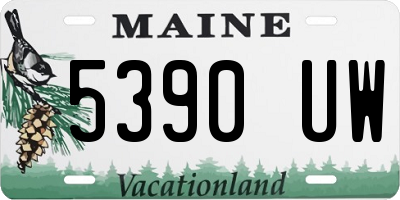 ME license plate 5390UW