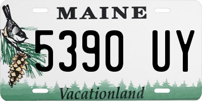 ME license plate 5390UY