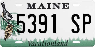 ME license plate 5391SP