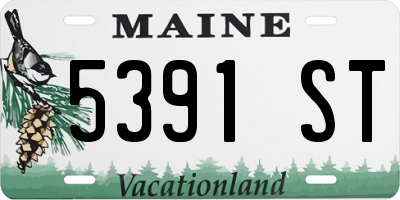 ME license plate 5391ST