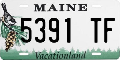 ME license plate 5391TF