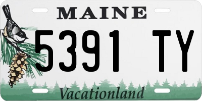 ME license plate 5391TY