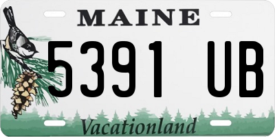 ME license plate 5391UB
