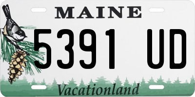ME license plate 5391UD