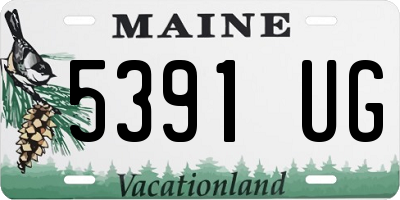 ME license plate 5391UG
