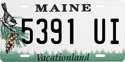 ME license plate 5391UI