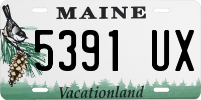 ME license plate 5391UX
