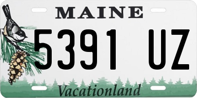 ME license plate 5391UZ