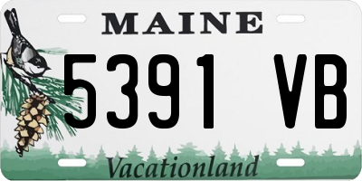 ME license plate 5391VB