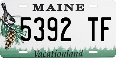 ME license plate 5392TF