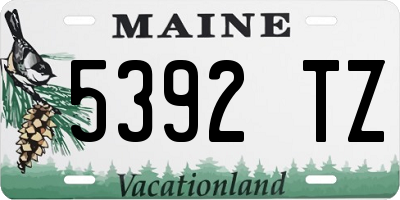 ME license plate 5392TZ