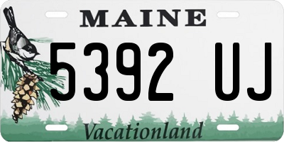 ME license plate 5392UJ
