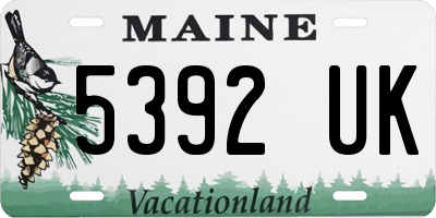 ME license plate 5392UK