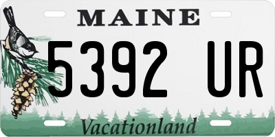 ME license plate 5392UR