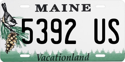 ME license plate 5392US