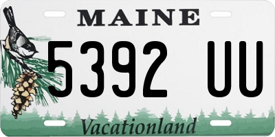 ME license plate 5392UU