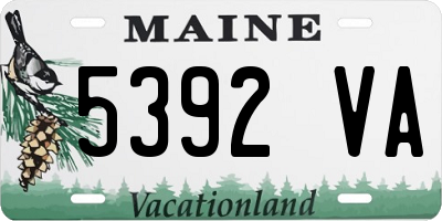 ME license plate 5392VA