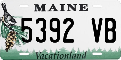 ME license plate 5392VB