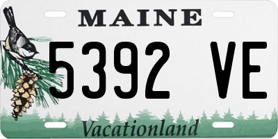ME license plate 5392VE