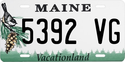 ME license plate 5392VG